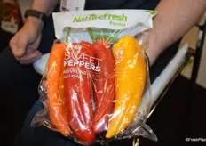 A new product from NatureFresh Farms: long sweet peppers.